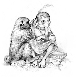 Illustration from “The Baboon Child”