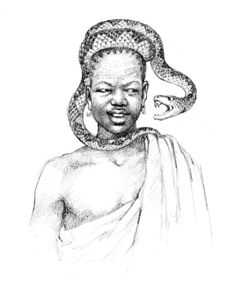 Illustration from “The Ungrateful Snake”